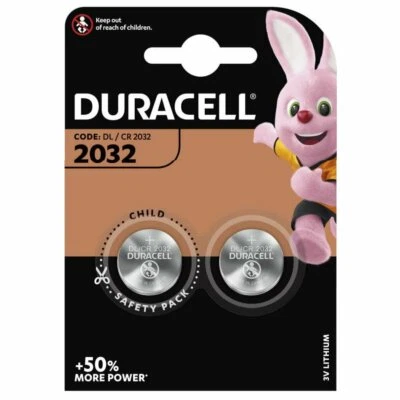 Piles CR-2032 Duracell Piles CR2032 DL2032 lot de 2 piles bouton lithium 3v pile