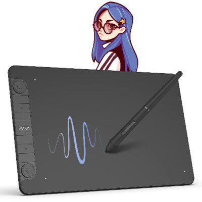 Drawing Graphic Tablet 10x6 Inch Digital Pen Tablet with Battery-Free Passive