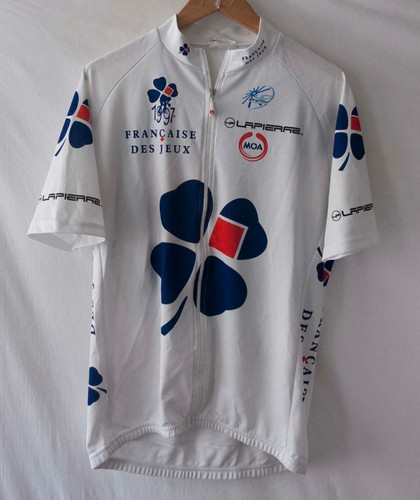 Maillot Cycliste Intégral FDJ 1997 - Moa - Manche Longue - Taille S - Blanc/Bleu
