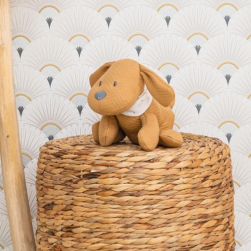 Nattou plush soft toy in Charlie the Dog Jacquard Caramel from birth - Picture 4 of 5