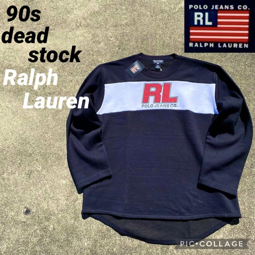 Deadstock Rl Polo Jeans Logo Sweat 90S M W66cm/L78cm JAPAN