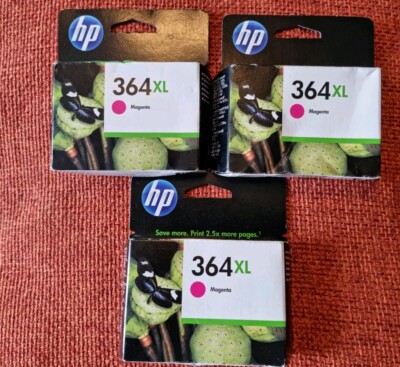 3 x HP 364XL Tintenpatrone Magenta mit hoher Reichweite. Neu.(drei).