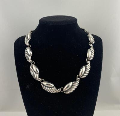 Vintage OLDER MARK TAXCO Mexico Sterling Silver Mid-Century Leaf