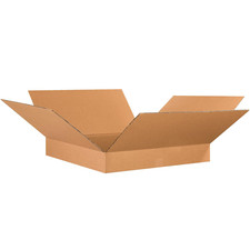26X26X4 Flat Corrugated Boxes, Flat, 26L X 26W X 4H, Pack of 15 Shipping, Pack