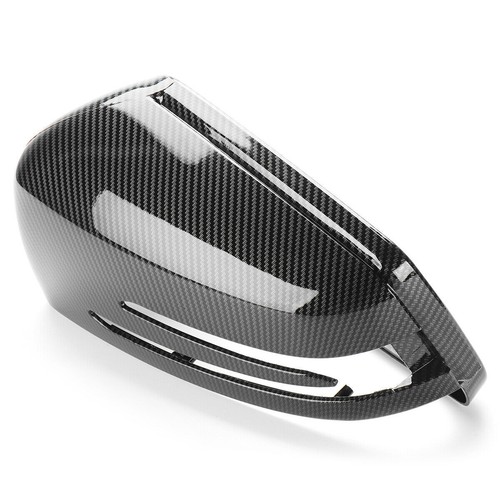 2X Carbon Fiber Mirror Cover Caps Add On Fits Benz W204 W212 W218 W176 W221 U - Imagen 15 de 16