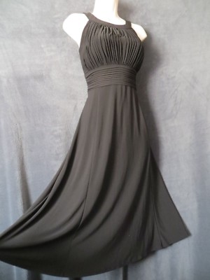 evan picone maxi dress EVAN PICONE Womens Size 4 Tiered Maxi Dress Riyal Black White Polyester  Lined