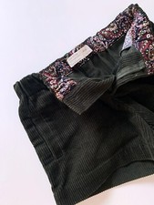 Zara Kids Girls Tassel Belt Corduroy Shorts Khaki Size 4Y 104cm 