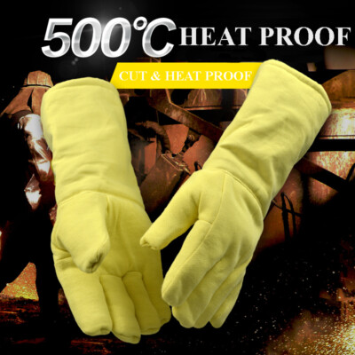 Gloves Heat Resistant Glove 15'' Long 932°F Melting Hot Furnace Casting Foundry
