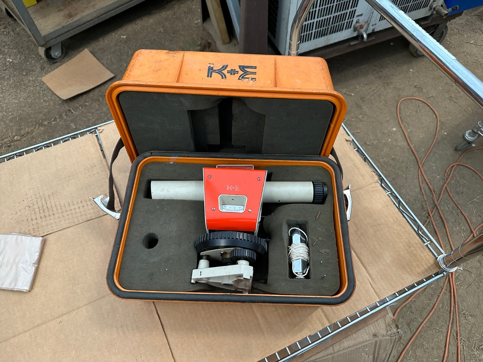 K&E Builders Transit Level w/Case, Plumb Bob, Tools
