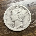 1934 MERCURY SILVER DIME ACTUAL COIN Get More Today & Save Shop Here Buy Here