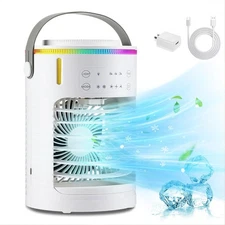 Portable Air Cooler Fan Evaporative Water Ice Cold Cooling Conditioner Humidifie