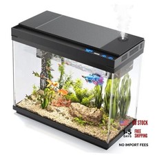Fish Tank Fish Aquarium, Fish Tank Starter kit with Smart 2.4 Gallon Black