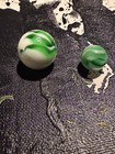 🫧🫧GREEN SWIRL  HAND CRAFTED PELTIER MARBLES.   SET OF 2.  3/4   &  5/8  🌘 — photo 10