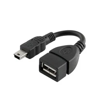 Mini USB Male to USB 2.0 Female Host OTG Adapter Cable for Digital Devices