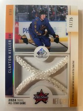 24-25 SP Game Used Hockey 2024 All-Star Game Net Cord Relics Clayton Keller #/35