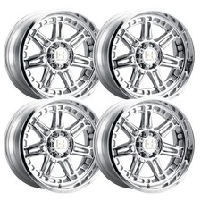 Set-4 Hostile Lunatic 22x10 8x6.58x165.1 Chrome -25mm Wheels Rims 22 Inch