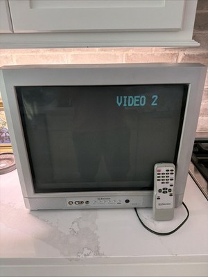 Vintage Emerson 20-inch Flat Screen CRT Box TV Model EWF2006 With Remote!