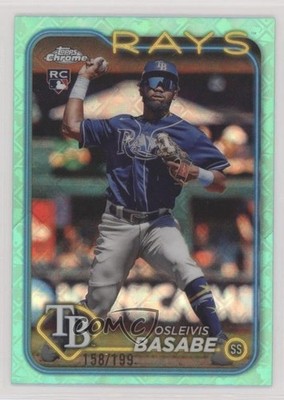 2024 Chrome Logofractor Edition Aqua Refractor Osleivis Basabe Rookie RC uk2