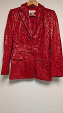 Exclusiver Escada Lederblazer Kirschrot Extravagant Gr. M