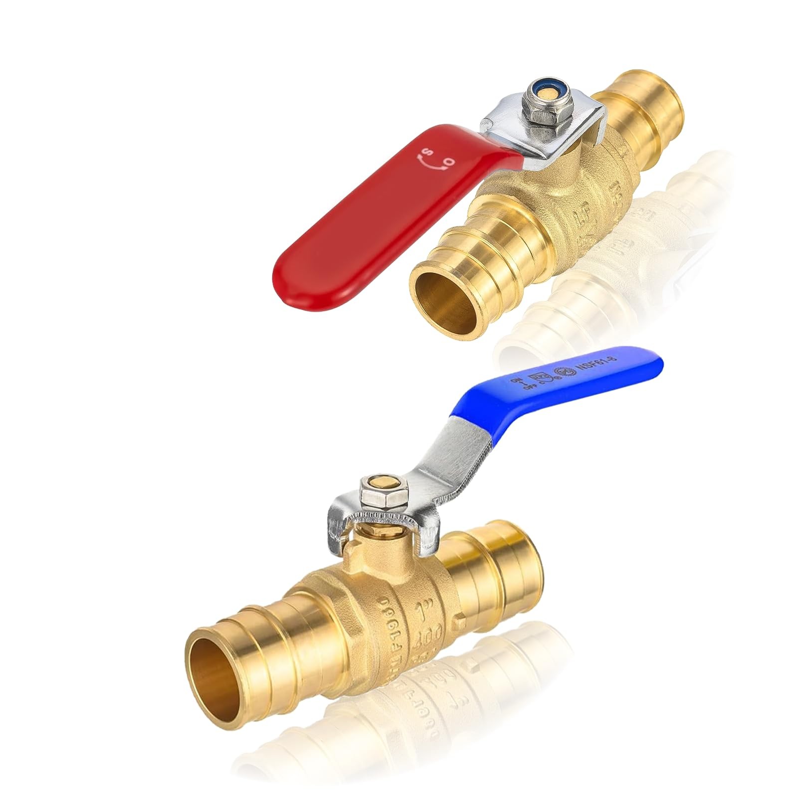 2 PCS 1 Inch PEXA Expansion Ball Valve Brass Shut Off Plumbing Fitting Tool