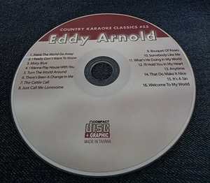 EDDY ARNOLD   COUNTRY KARAOKE CLASSICS CDG DISC 
