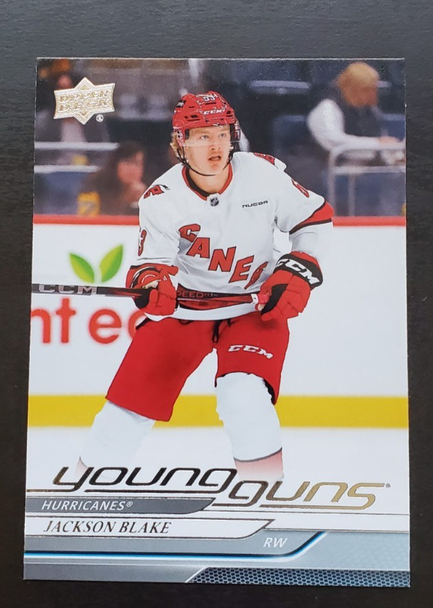 2024-25 Upper Deck Series 2 Jackson Blake Young Guns RC #470 Hurricanes