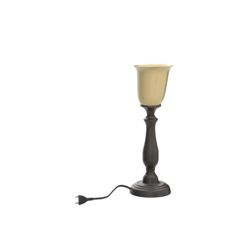 Table Lamp (Bronze, 18.75 inches) with Alabaster Glass Shade - Farmhouse Lamp... - Image 4 of 4