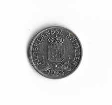 1983 Netherlands Antilles - 25 Cents - 288 - Nickel - 3.5g
