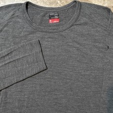 Camisa Icebreaker Para Hombre Gris Medio Merino 260 Bodyfit Peso Medio Manga Larga