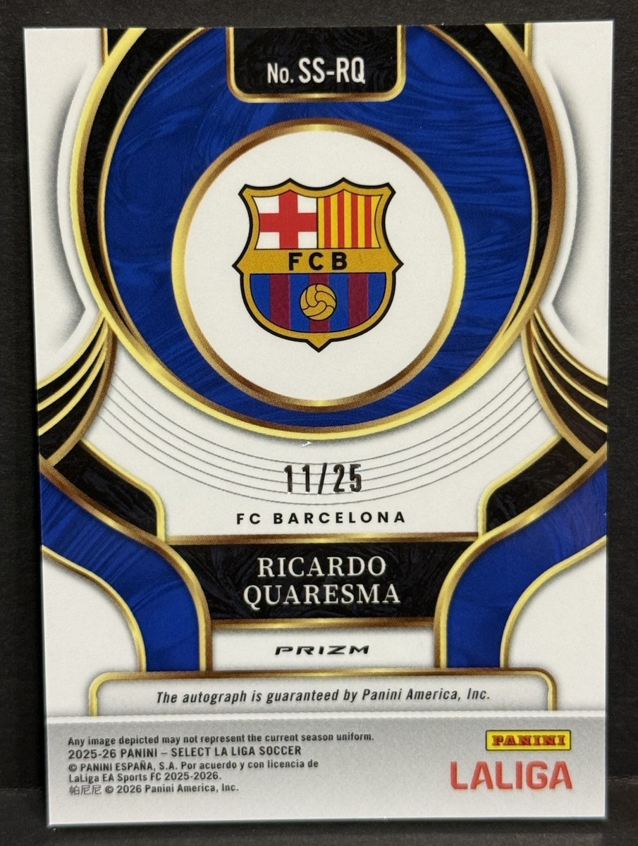 2025-26 Panini Select La Liga Barcelona Ricardo Quaresma Auto Tie