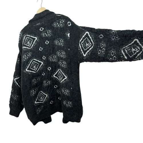 Vintage Bramble Lane Medium Sweter Dziadek Kardigan Mieszanka wełny Oversize Damski - Zdjęcie 11 z 12