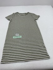 Womans Excellent Condition Sonoma Shirt Dress Pullover Medium Sage White