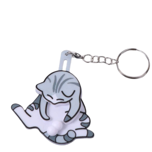 Rotatable Pull Play Egg Cat Keychain Exquisite Jewelry Keychain Girl Boy Gift - Picture 17 of 18