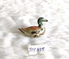 1950s Vintage Beautiful Painted Tin Duck Toy Decorative Old Kids Props TOY895