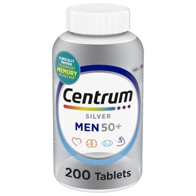 Centrum Silver Men's 50+ Multivitamin with Vitamin D3, B-Vitamins, Zinc for
