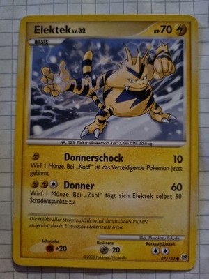 Pokémonkarte Elektek 87/132 Rätselhafte Wunder Original