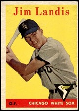 1958 TOPPS JIM LANDIS 108 EX TEAM IN WHITE BASEBALL CHICAGO WHITE SOX
