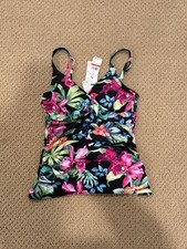 Tommy Bahama Coastal Gardens Underwire Twist Tankini Top Floral Women's XS - NWT