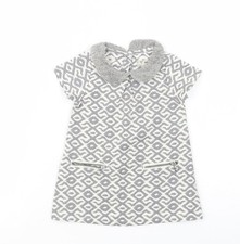 Baby UK Size 6-9 Months NEXT Grey Tunic Blouse