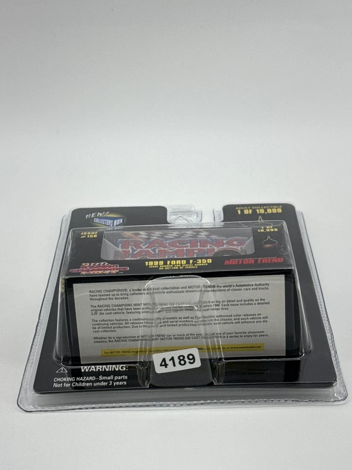 Camión fundido a presión Ford F-350 1999 Racing Champions Motor Trend 1:64 nuevo raro Foto 2 de 4