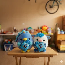 Zuru Snackles 8" Plush Bundle Stella Blue Cow & Levi Peacock Aldi Exclusive NWT