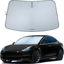 Magnelex Tesla Windshield Sun Shade (Model 3/Y), Reflective Polyester Blocks