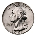 1954-D Washington Quarter BU Uncirculated Mint State 90% Silver 25c US Coin