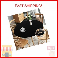 Obstal Fitted Round Table Cloth, Reversible Waterproof Stain Resistant Elastic S