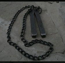 Handforged Manriki Gusari Carbon Steel Weights 26 In Chain