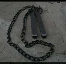 Handforged Manriki Gusari Carbon Steel Weights 26 In Chain