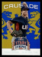 2015 Panini USA Baseball Stars & Stripes #91 Thomas Burbank Crusade Blue