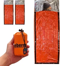 Emergency Bivy Sack Bivy Bag - Emergency Sleeping Bags 2 Pack Mylar Survival Sle