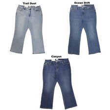 Seven7 Women's High Rise Regular Fit Bootcut Stretch Denim Jeans, Plus Size