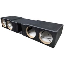 4x 8 PORTED SUBWOOFER BOX ENCLOSURE for 2007-Current GMC SIERRA CREW CAB PICKUP